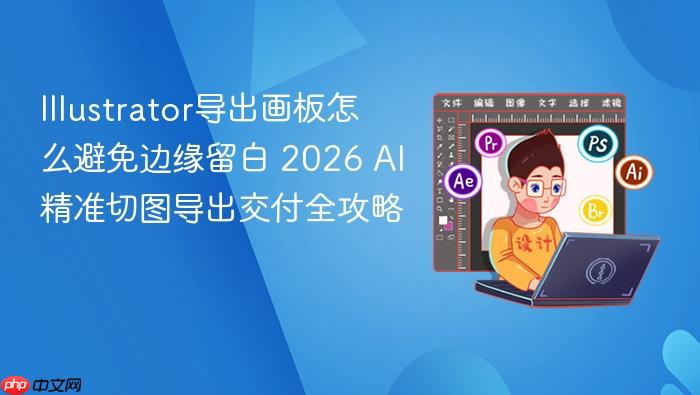 Illustrator导出画板怎么避免边缘留白 2026 AI精准切图导出交付全攻略